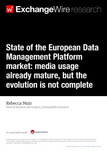 State of the European Data Management Platform Market; in Association with Weborama