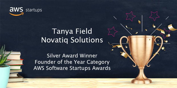 Novatiq’s Tanya Field named as Silver Winner of the AWS Startup Founder of the Year Award